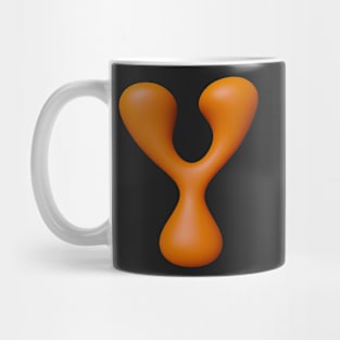 Liquid Type Letter Y Mug